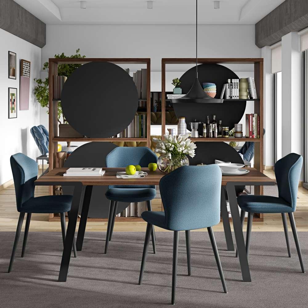 TEMAHOME - Drift Dining Table in Walnut / Black - 9500614118 veiw 5
