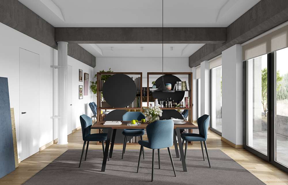 TEMAHOME - Drift Dining Table in Walnut / Black - 9500614118 veiw 7