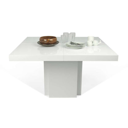 TEMAHOME - Dusk 51in Dining Table in High Gloss White - 9500612602 veiw 1