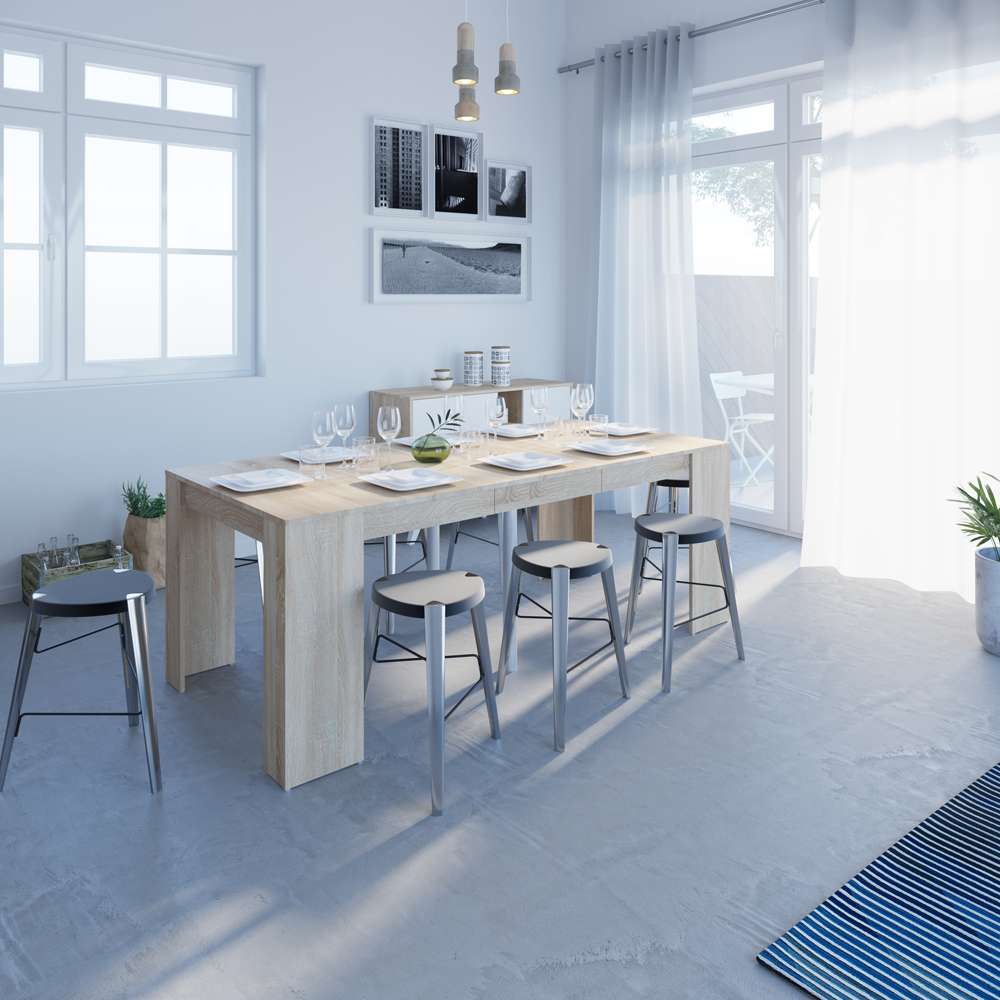 TEMAHOME - Elastic Expandable Console Table in Natural Oak Color - E2070A3400X00 veiw 6