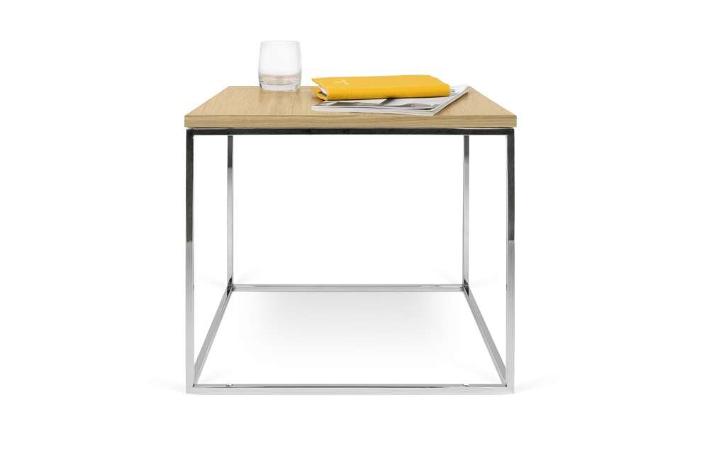 TEMAHOME - Gleam 20x20 Side Table in Oak / Chrome - 9500626593 veiw 2