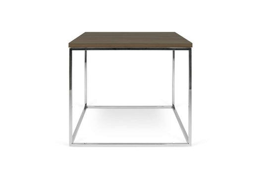TEMAHOME - Gleam 20X20 Side Table in Walnut / Chrome - 9500629020 veiw 1