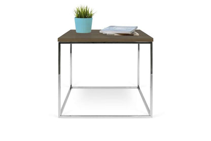 TEMAHOME - Gleam 20X20 Side Table in Walnut / Chrome - 9500629020 veiw 2