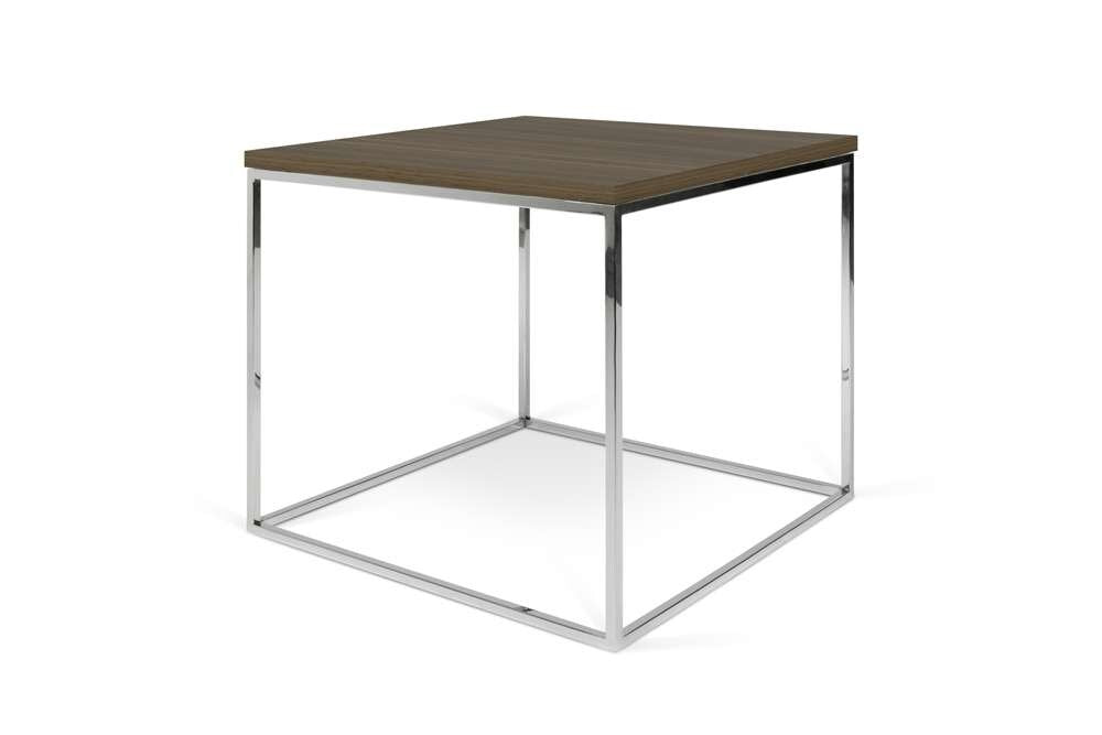 TEMAHOME - Gleam 20X20 Side Table in Walnut / Chrome - 9500629020 veiw 3
