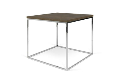 TEMAHOME - Gleam 20X20 Side Table in Walnut / Chrome - 9500629020 veiw 3