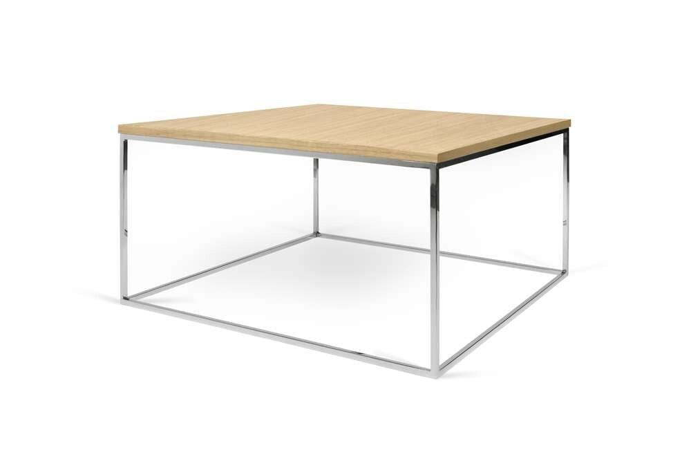 TEMAHOME - Gleam 30x30 Coffee Table in Oak / Chrome - 9500626630 veiw 2