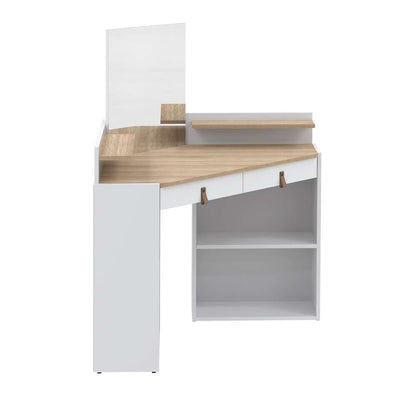 TEMAHOME - Gloss Vanity Unit in White / Natural Oak Color - X2076X2134A42 veiw 3