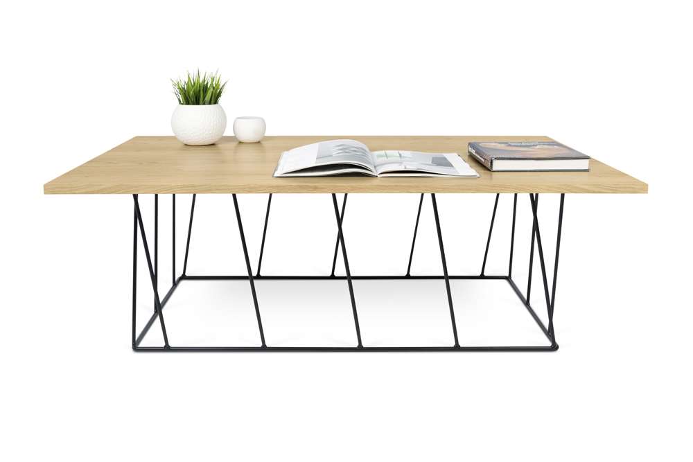 TEMAHOME - Helix 47x30 Coffee Table  in Oak / Black Lacquered Steel - 9500626937 veiw 2