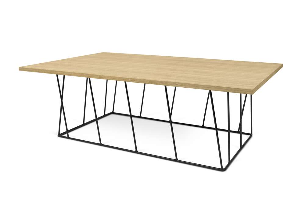 TEMAHOME - Helix 47x30 Coffee Table  in Oak / Black Lacquered Steel - 9500626937 veiw 4