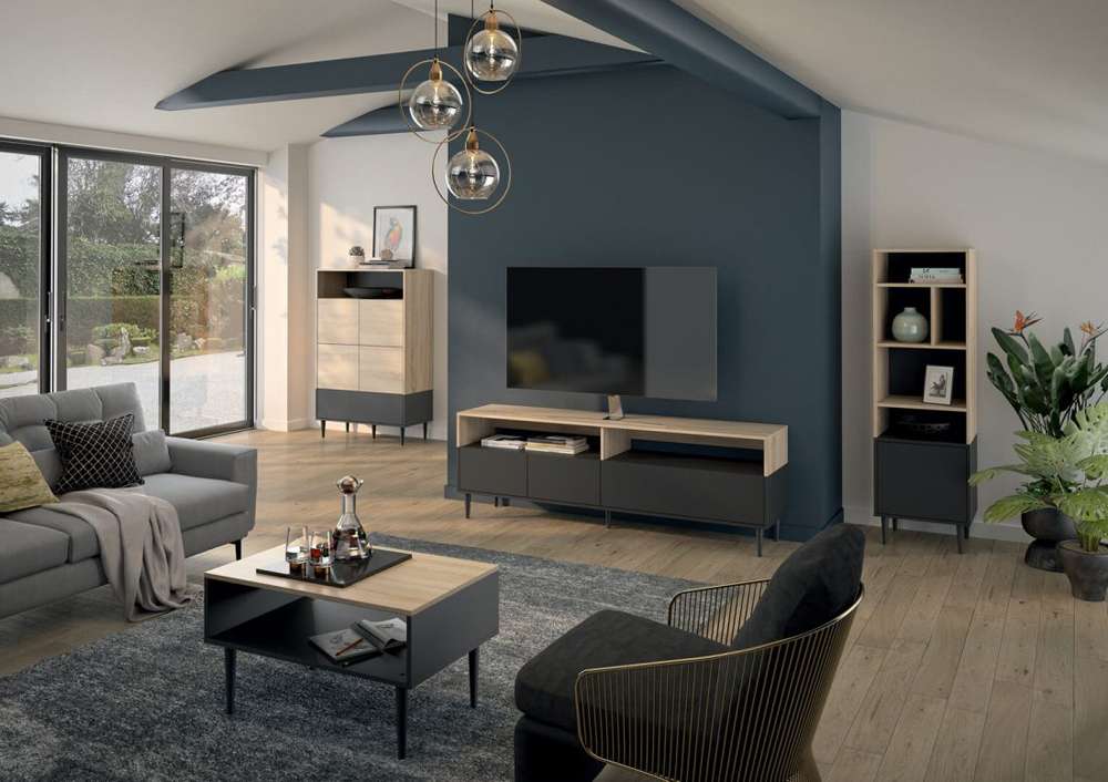 TEMAHOME - Horizon Coffee Table in Oak Color / Black - E2153A7634X00 veiw 2