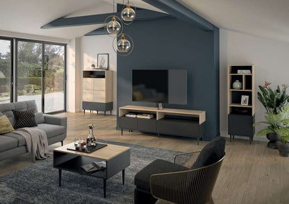 TEMAHOME - Horizon Coffee Table in Oak Color / Black - E2153A7634X00 veiw 2