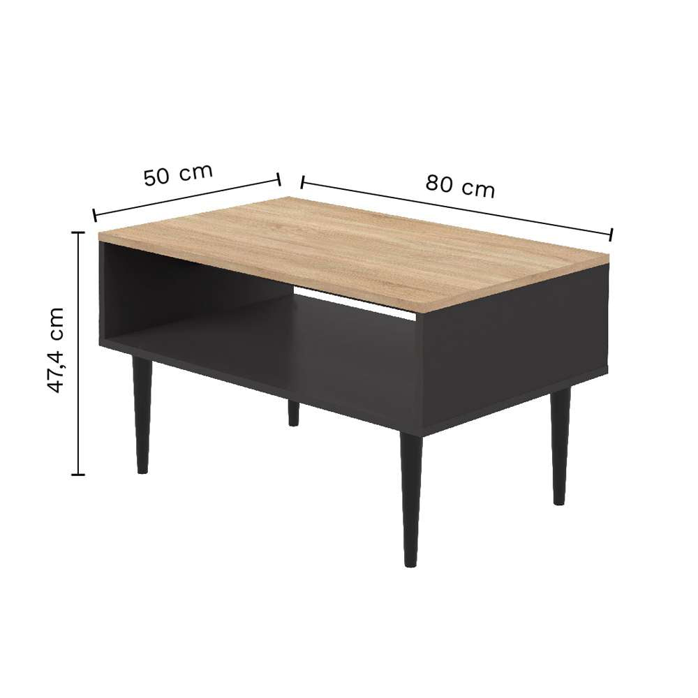 TEMAHOME - Horizon Coffee Table in Oak Color / Black - E2153A7634X00 veiw 5