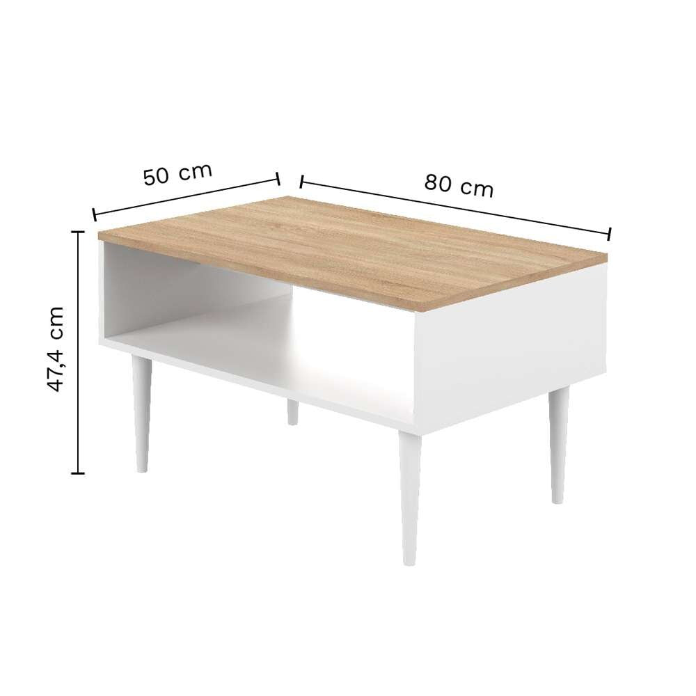 TEMAHOME - Horizon Coffee Table in Oak Color / White - E2153A2134X00 veiw 5