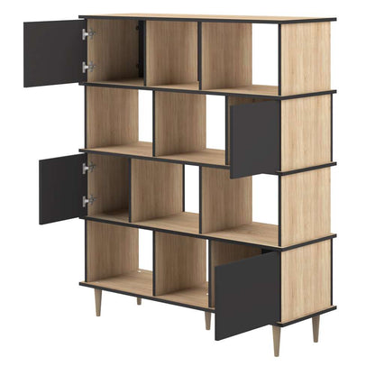 TEMAHOME - Iconic Bookshelf in Natural Oak Color / Black - X7770X8676A00 veiw 2