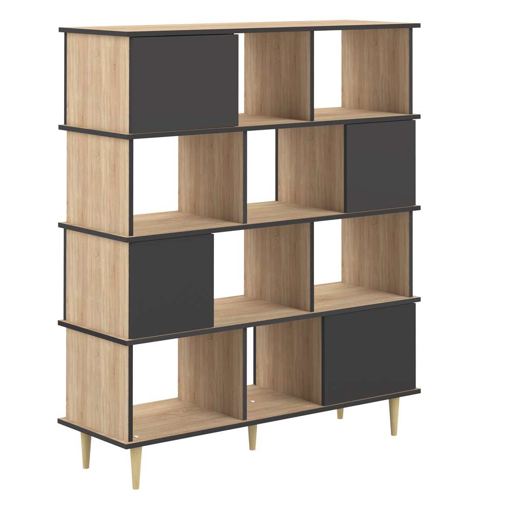 TEMAHOME - Iconic Bookshelf in Natural Oak Color / Black - X7770X8676A00 veiw 3