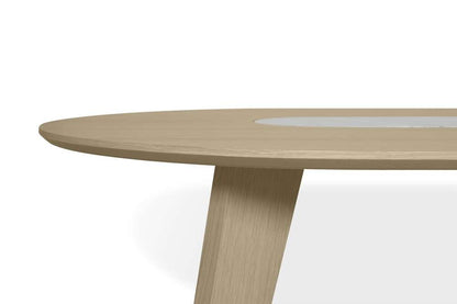 TEMAHOME - Lago Dining Table with Marble Insert in Light Oak / White Carrara - 9500614316 veiw 3