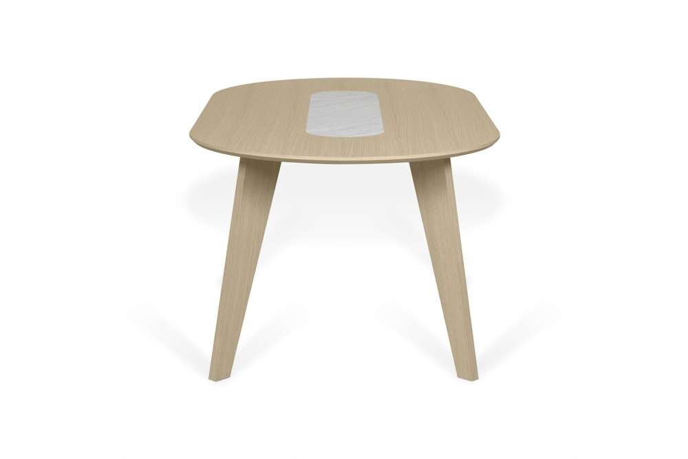 TEMAHOME - Lago Dining Table with Marble Insert in Light Oak / White Carrara - 9500614316 veiw 4