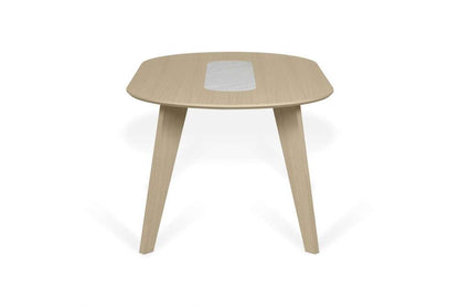 TEMAHOME - Lago Dining Table with Marble Insert in Light Oak / White Carrara - 9500614316 veiw 4