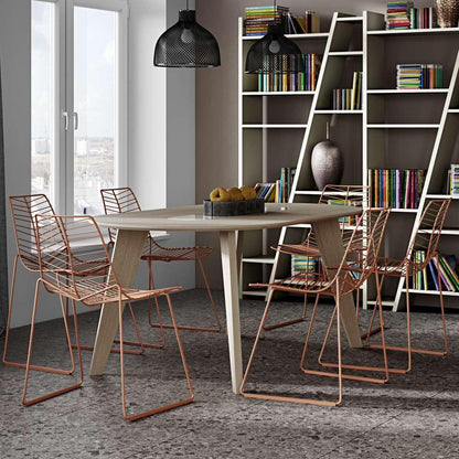 TEMAHOME - Lago Dining Table with Marble Insert in Light Oak / White Carrara - 9500614316 veiw 6
