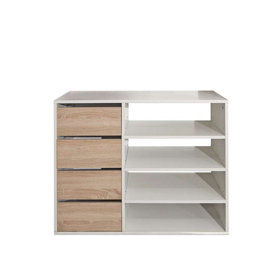 TEMAHOME - Liverpool Shoe Storage Cabinet in White / Natural Oak Color - E4085A2134A00 veiw 1