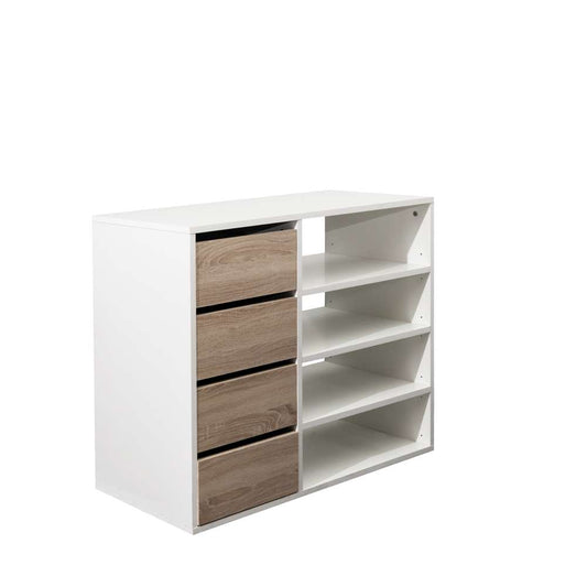 TEMAHOME - Liverpool Shoe Storage Cabinet in White / Natural Oak Color - E4085A2134A00 veiw 2