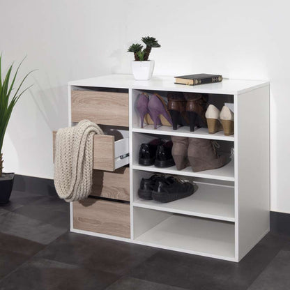 TEMAHOME - Liverpool Shoe Storage Cabinet in White / Natural Oak Color - E4085A2134A00 veiw 6