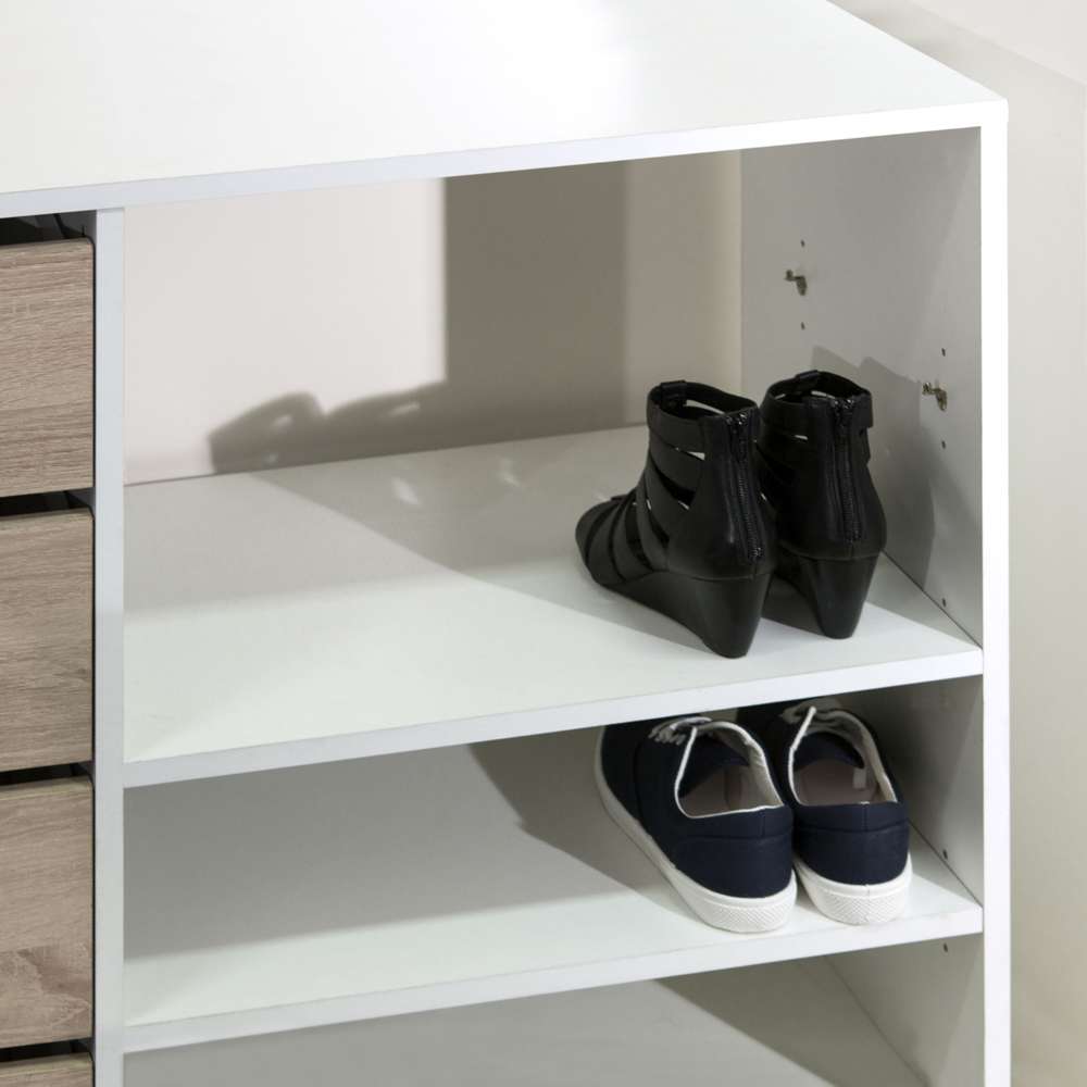 TEMAHOME - Liverpool Shoe Storage Cabinet in White / Natural Oak Color - E4085A2134A00 veiw 7