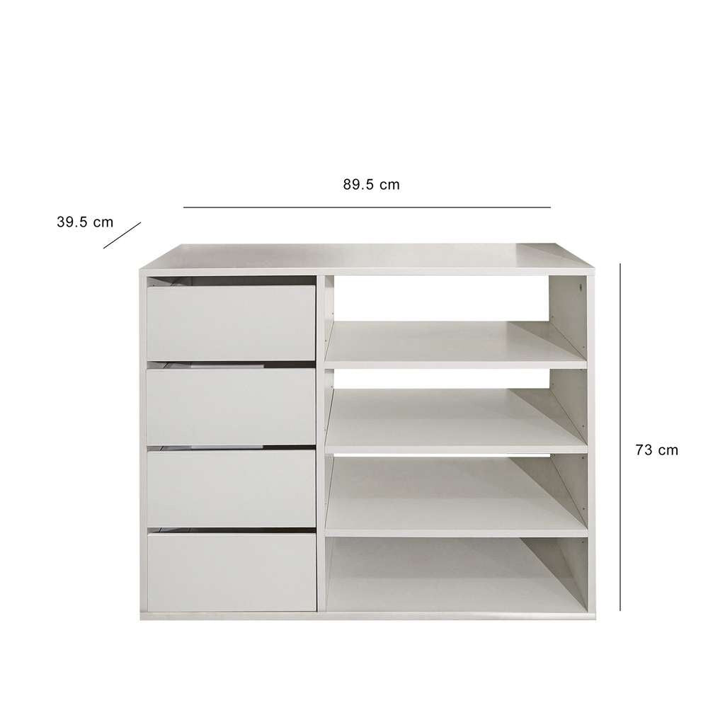 TEMAHOME - Liverpool Shoe Storage Cabinet in White - E4085A2121A00 veiw 4
