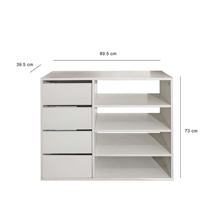 TEMAHOME - Liverpool Shoe Storage Cabinet in White - E4085A2121A00 veiw 4