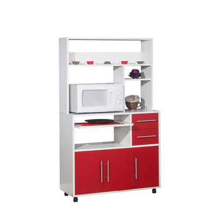 TEMAHOME - Marius High Kitchen Trolley in White / Red - X8036X2179A80 veiw 1