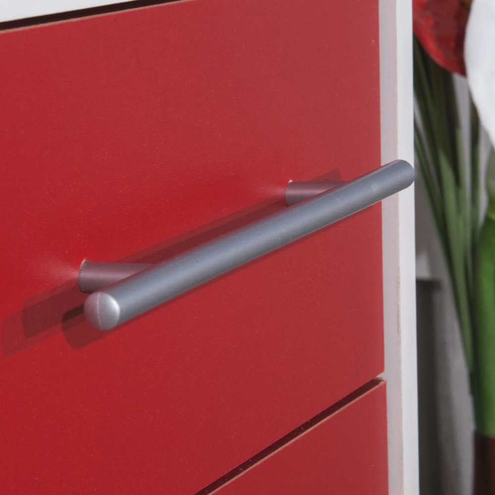 TEMAHOME - Marius High Kitchen Trolley in White / Red - X8036X2179A80 veiw 3