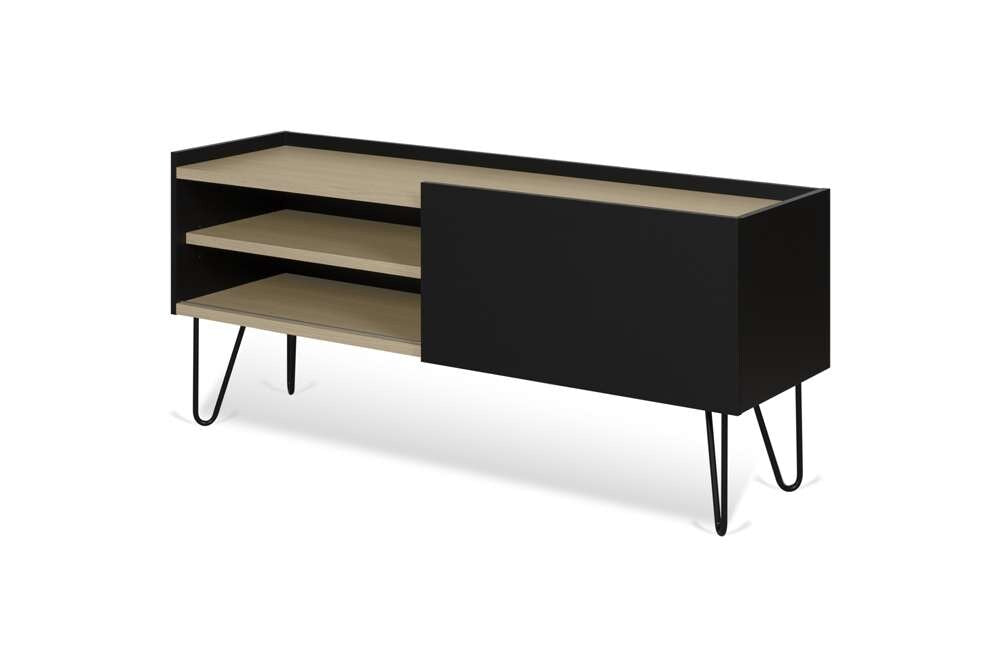 TEMAHOME - Nina Tv Table in Light Oak / Pure Black / Black - 9003639548 veiw 4