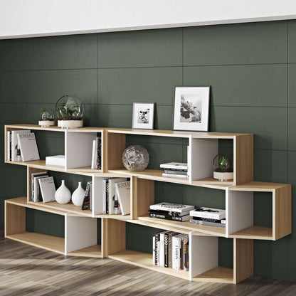TEMAHOME - One Module Bookcase in Oak / Pure White - 9500320057 veiw 2