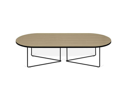 TEMAHOME - Oval Coffee Table in Light Oak and Black Steel - 9500629730 veiw 1