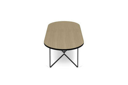 TEMAHOME - Oval Coffee Table in Light Oak and Black Steel - 9500629730 veiw 3