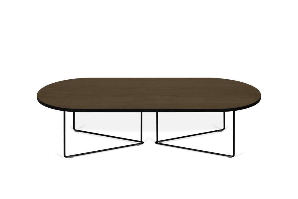 TEMAHOME - Oval Coffee Table in Walnut and Black Steel - 9500629709 veiw 1
