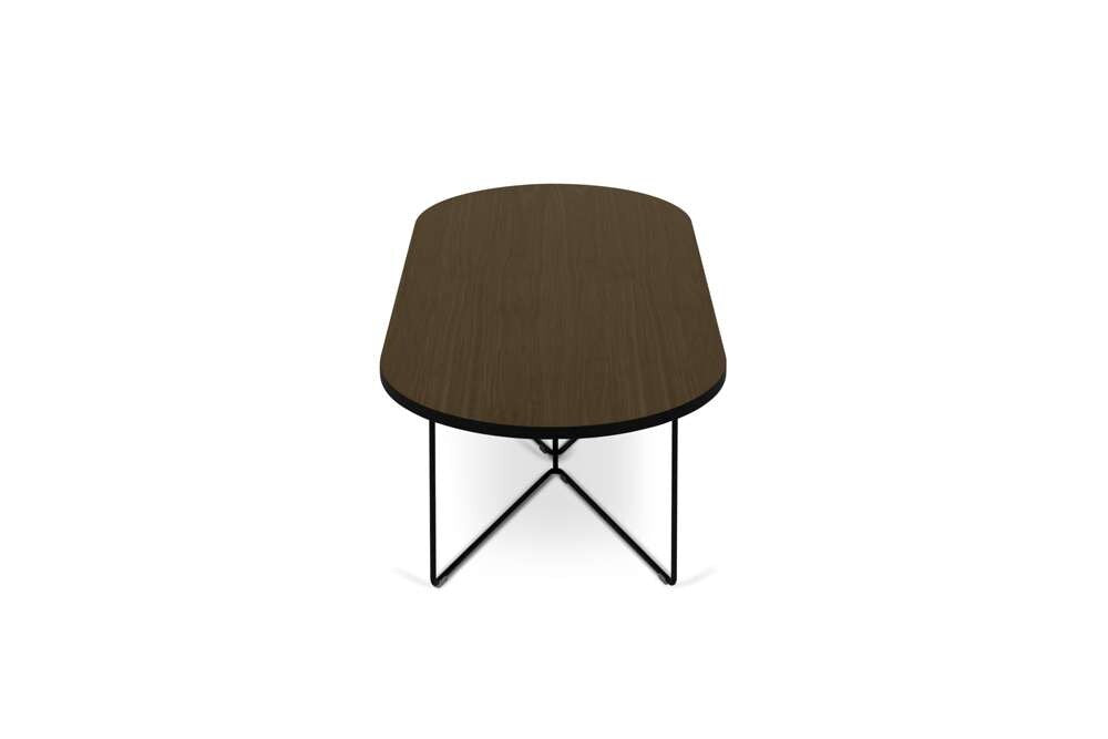 TEMAHOME - Oval Coffee Table in Walnut and Black Steel - 9500629709 veiw 3