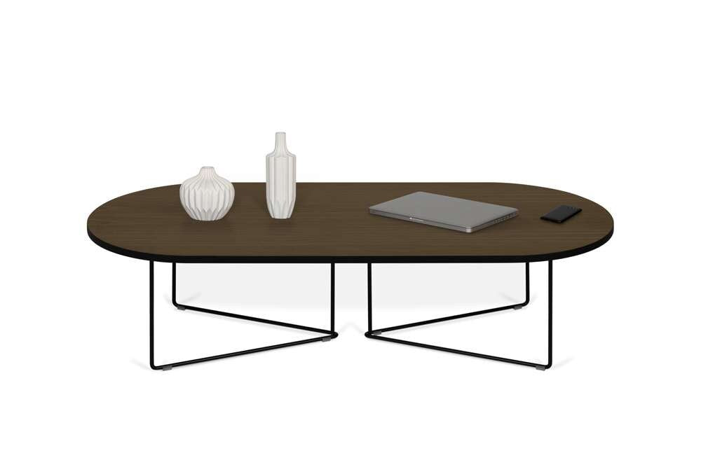 TEMAHOME - Oval Coffee Table in Walnut and Black Steel - 9500629709 veiw 4