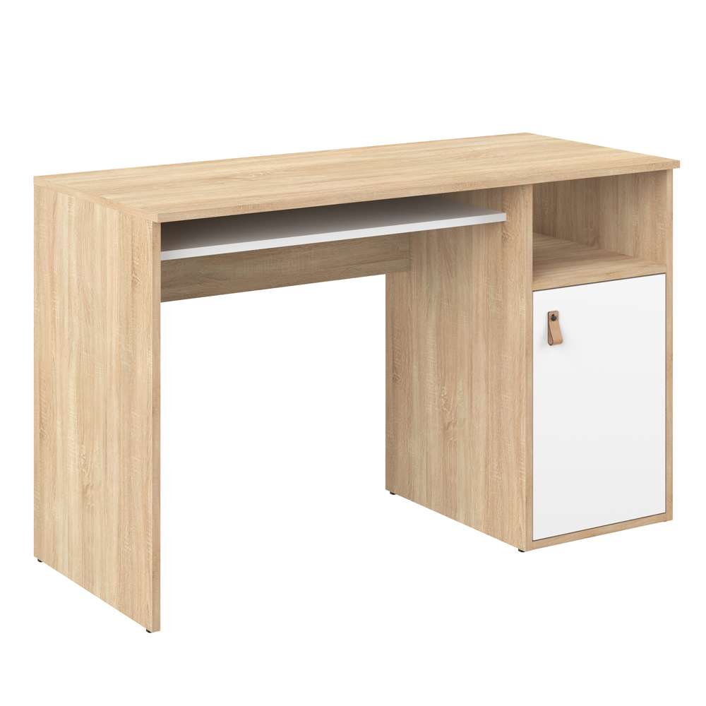 TEMAHOME - Oxford Desk in White / Oak Color - E1202A0321A42 veiw 3