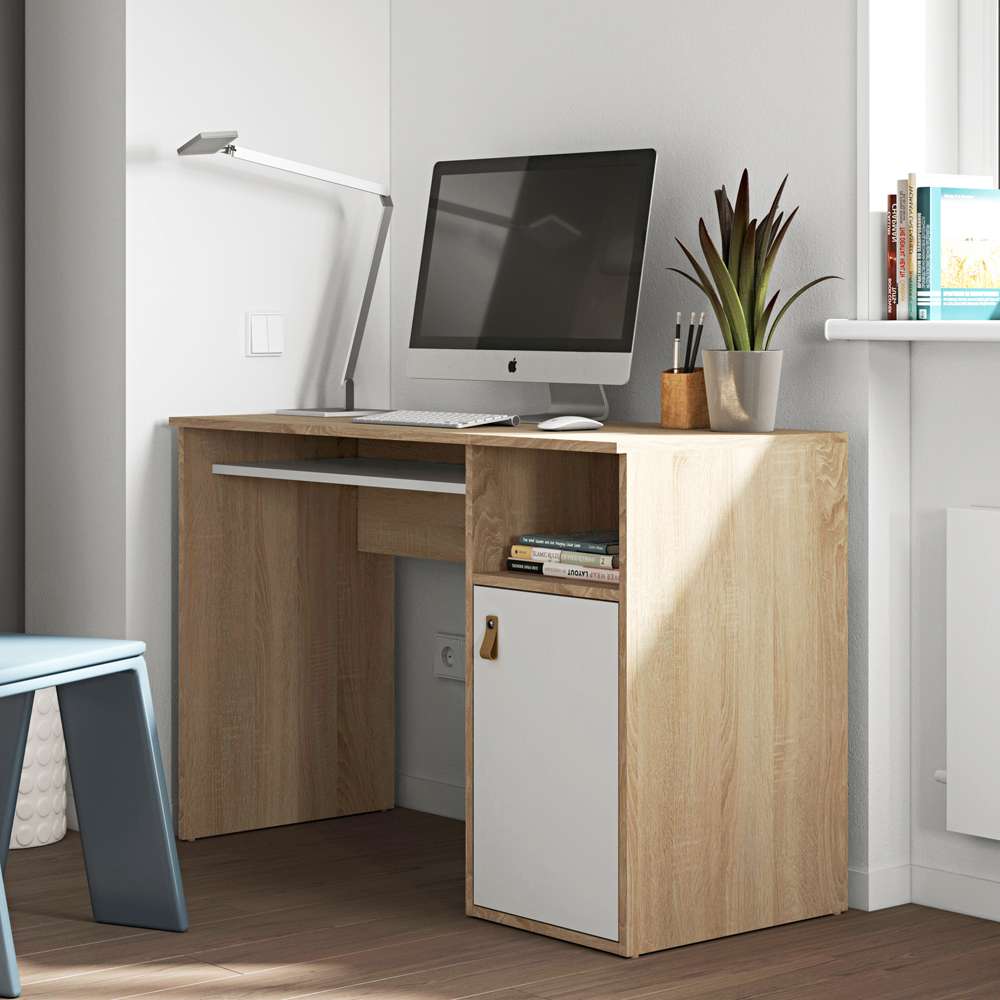 TEMAHOME - Oxford Desk in White / Oak Color - E1202A0321A42 veiw 6