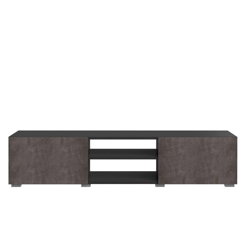 TEMAHOME - Podium 140 TV Stand with doors in Black / Concrete Look - E3153A7698A00 veiw 5