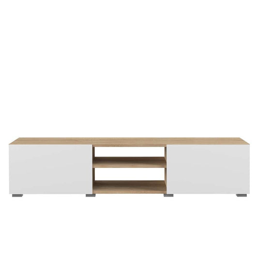 TEMAHOME - Podium 140 TV Stand with doors in White / Oak Color - E3153A3421A00 veiw 1