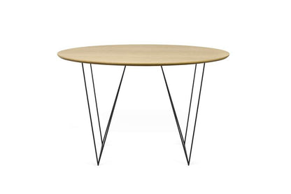 TEMAHOME - Row 47 Round Table with Trestles in Oak / Black Steel - 9500053627 veiw 1
