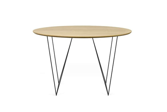 TEMAHOME - Row 47 Round Table with Trestles in Oak / Black Steel - 9500053627 veiw 1