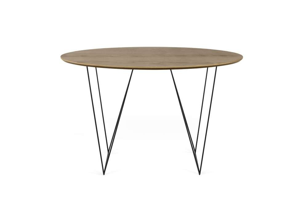 TEMAHOME - Row 47 Round Table with Trestles in Walnut / Black Steel - 9500053597 veiw 1