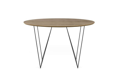 TEMAHOME - Row 47 Round Table with Trestles in Walnut / Black Steel - 9500053597 veiw 1