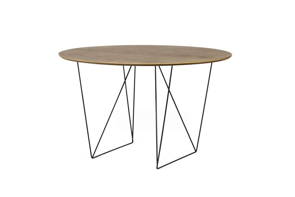 TEMAHOME - Row 47 Round Table with Trestles in Walnut / Black Steel - 9500053597 veiw 2