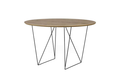 TEMAHOME - Row 47 Round Table with Trestles in Walnut / Black Steel - 9500053597 veiw 2