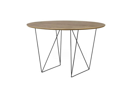 TEMAHOME - Row 47 Round Table with Trestles in Walnut / Black Steel - 9500053597 veiw 2