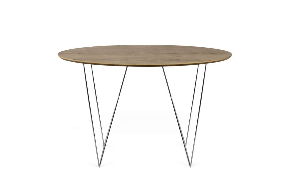 TEMAHOME - Row 47 Round Table with Trestles in Walnut / Chrome - 9500053603 veiw 1